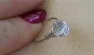 Multi-faceted Swarovski Crystal Ring Size 5
