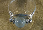 Aquamarine Wire Wrapped Ring Size 9 1/2