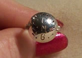 OMG Hand Stamped Sterling Silver Disc Ring