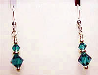 Indicolite Swarovski Crystal Earrings