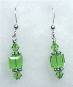 Peridot Swarovski Crystal Earrings